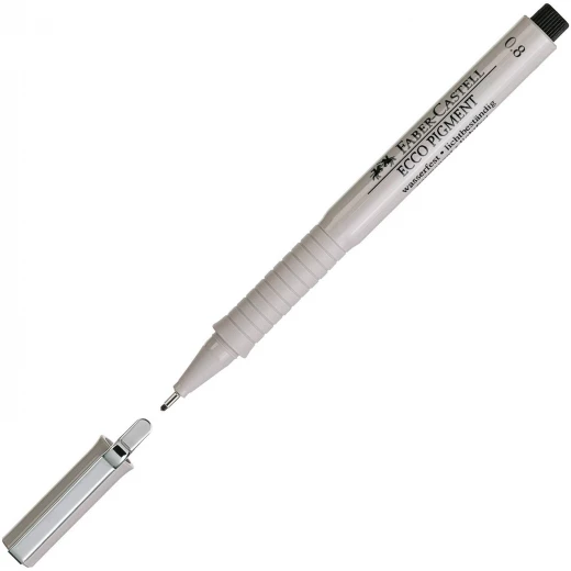 Faber-Castell Ecco Pigment FIneliner 0.8mm Black Ink Pen - فابر كاستل - Image 2
