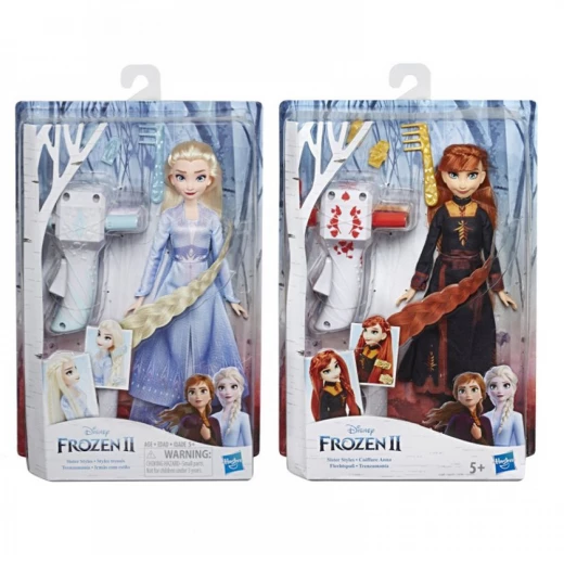 Hasbro Disney Frozen II Sister Styles Anna Doll With Long Hair, Assortment Hasbro Disney Frozen II Sister Styles Anna Doll With Long Hair, Assortment