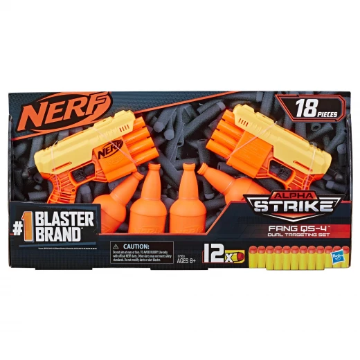 Fang QS- 4 Dual Targeting Set- 18-Piece Nerf Alpha Strike Set Fang QS- 4 Dual Targeting Set- 18-Piece Nerf Alpha Strike Set