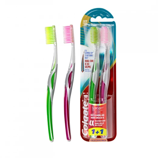 1+1 Slim Soft Advanced فرشاة اسنان كولجيت - كولجيت - Image 2