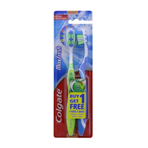 Max Fresh Soft فرشاة أسنان كولجيت 1 + 1 مجانا Max Fresh Soft فرشاة أسنان كولجيت 1 + 1 مجانا
