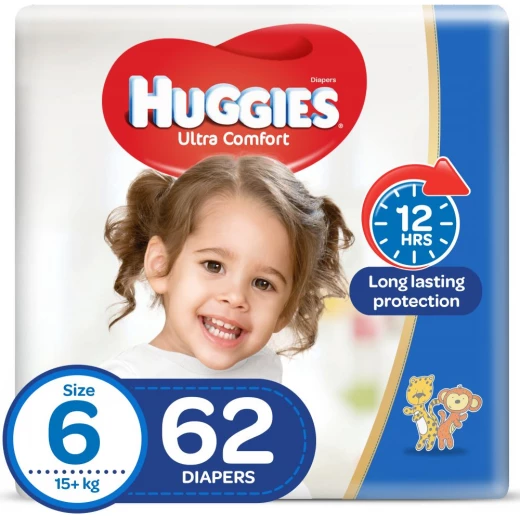 Huggies Mega Diapers Size (6) 62X1 Huggies Mega Diapers Size (6) 62X1