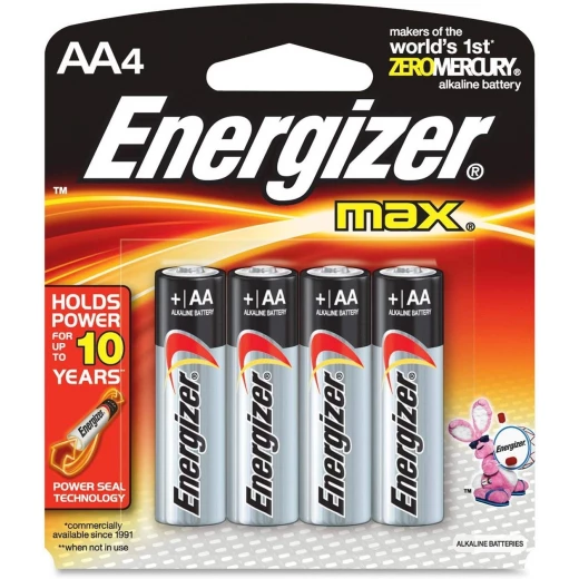 Energizer Battery Max (AA) E91 BP4 3+1 Free Energizer Battery Max (AA) E91 BP4 3+1 Free