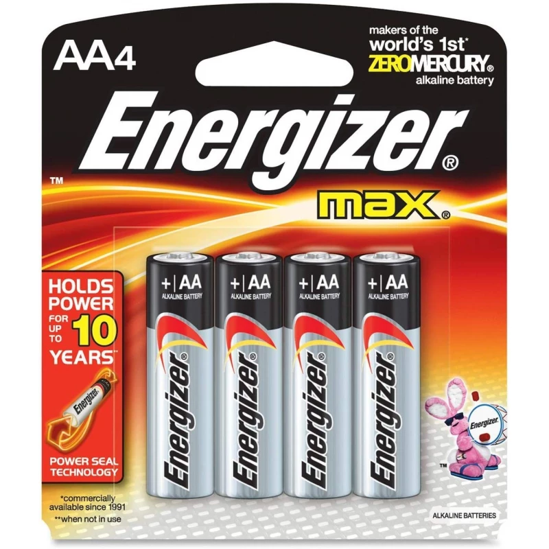 Energizer Battery Max (AA) E91 BP4 3+1 Free - إنرجايزر