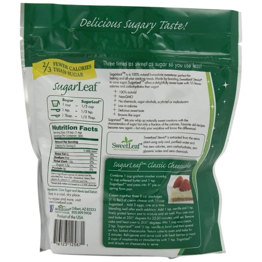 SweetLeaf Sugar Leaf Stevia&Cane Sugar 454g - سويت ليف - Image 2