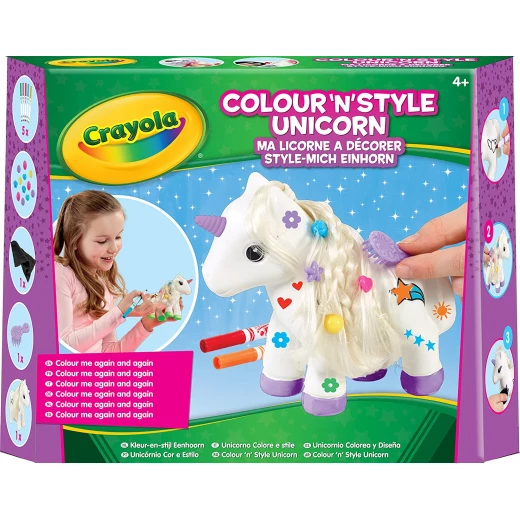 Crayola Colour n Style Unicorn Craft Kit with Washable Felt Tip Colouring Pens Crayola Colour n Style Unicorn Craft Kit with Washable Felt Tip Colouring Pens