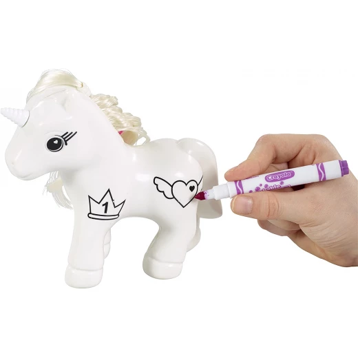 Crayola Colour n Style Unicorn Craft Kit with Washable Felt Tip Colouring Pens - كرايولا - Image 2