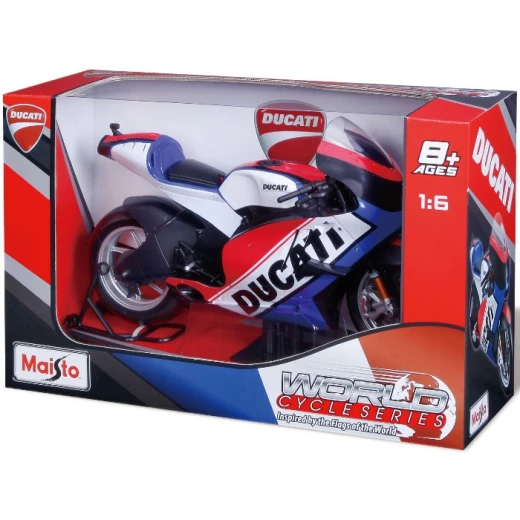 Maisto 32226 1:6 Ducati Motorcycle with Italy, German & French Flag Color Graphics Maisto 32226 1:6 Ducati Motorcycle with Italy, German & French Flag Color Graphics