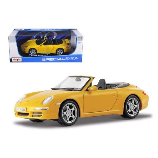 Maisto 1/18 Scale Diecast - Porsche 911 Carrera S Cabriolet Blue, Assorted Maisto 1/18 Scale Diecast - Porsche 911 Carrera S Cabriolet Blue, Assorted