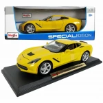 Maisto Chevy Corvette, Yellow - 1/18 Scale Diecast Model Toy Car - مايستو