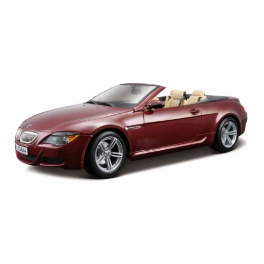Maisto 1:18 BMW M6 E64 Convertible Burgundy Diecast Model Car, Assorted Maisto 1:18 BMW M6 E64 Convertible Burgundy Diecast Model Car, Assorted