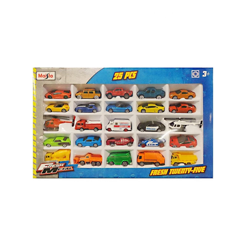 Maisto Fresh Metal 25 pcs vehicle pack, Assorted - مايستو