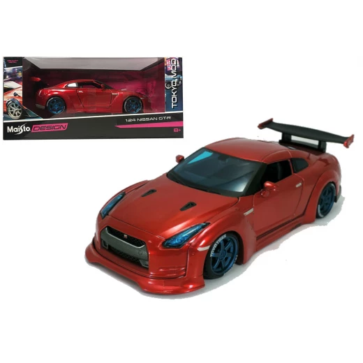 Maisto Nissan GT-R - 1/24 car model, Tokyo design, red color