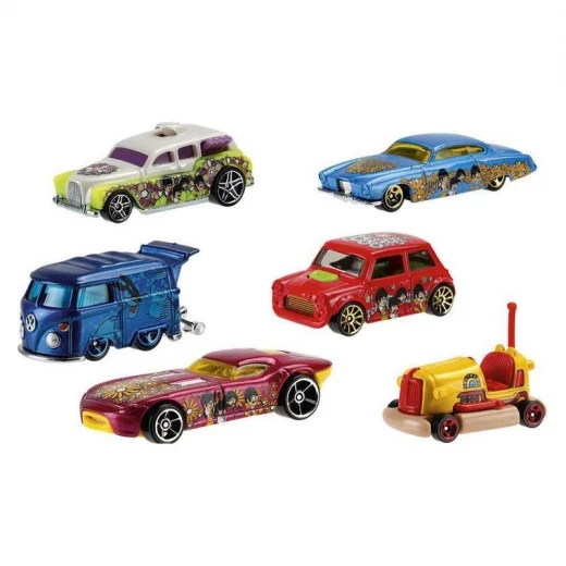 Mattel Hot Wheels Beatles Vehicles - 5 Designs, Assortment - هوت ويلز - Image 2