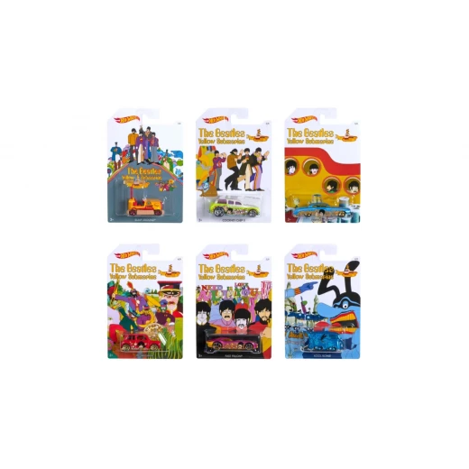 Mattel Hot Wheels Beatles Vehicles - 5 Designs, Assortment Mattel Hot Wheels Beatles Vehicles - 5 Designs, Assortment