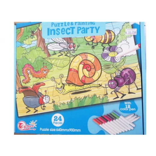 Puzzle and Painting insect party Puzzle and Painting insect party