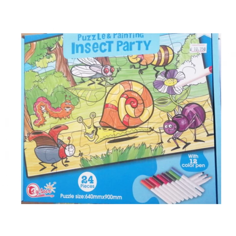 Puzzle and Painting insect party