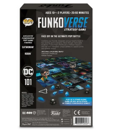 لعبة لوحية استراتيجية Funko Pop! Funkoverse DC Comics 2 Pack رقم 101 تتميز بباتمان وهارلي كوين، لعبة قابلة للتجميع - Funko pop! - Image 2