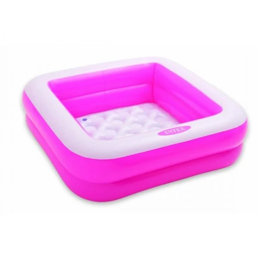 Intex - Square Inflatable Pool, Pink Intex - Square Inflatable Pool, Pink
