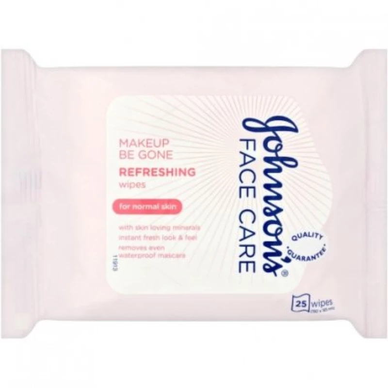 Johnsons Face Care Refreshing Facial Cleansing Wipes, 25 Wipes - جونسون بيبي