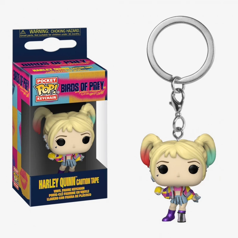 Funko Pocket Pop! Keychain: Birds of Prey - Harley Quinn (Caution Tape) - فانكو
