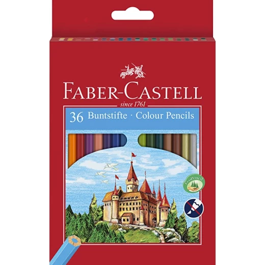 Faber Castell Classic Colour Pencil, Cardboard Wallet Of 36 Faber Castell Classic Colour Pencil, Cardboard Wallet Of 36