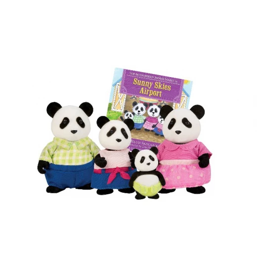 Li'l Woodzeez The Skyhopper Panda Family with storybook - ليل ودزيز - Image 2