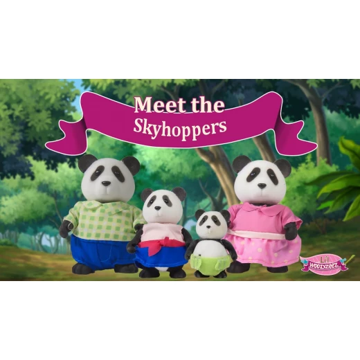 Li'l Woodzeez The Skyhopper Panda Family with storybook - ليل ودزيز - Image 4