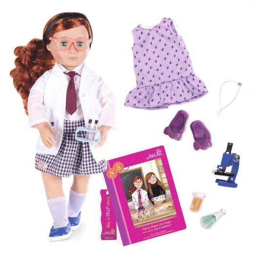 Our Generation Doll by Battat- Sia 18" Deluxe Posable Twin Science Fashion Doll with Book & Accessories- for Age 3 Years & Up Our Generation Doll by Battat- Sia 18" Deluxe Posable Twin Science Fashion Doll with Book & Accessories- for Age 3 Years & Up