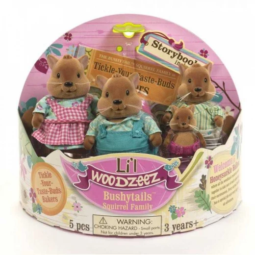 Li'l Woodzeez The BushytailTM Squirrel Family with storybook Li'l Woodzeez The BushytailTM Squirrel Family with storybook