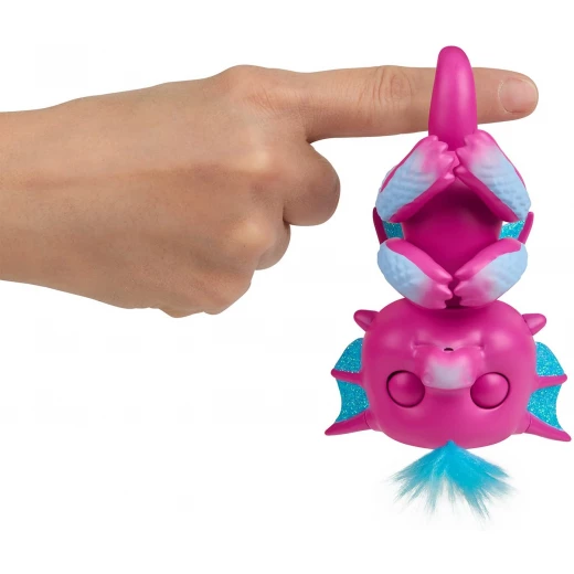 Fingerlings - Glitter Dragon - Sandy (Pink with Blue) - Interactive Baby Collectible Pet - فينجرلينجز - Image 5