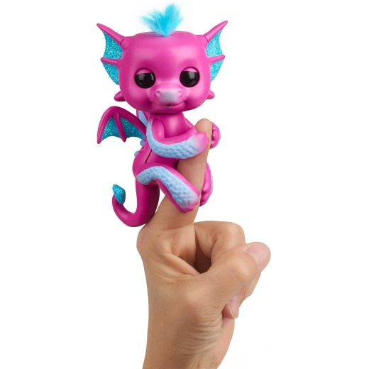 Fingerlings - Glitter Dragon - Sandy (Pink with Blue) - Interactive Baby Collectible Pet - فينجرلينجز - Image 8