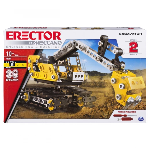Meccano, 2-in-1 Excavator and Bulldozer Meccano, 2-in-1 Excavator and Bulldozer