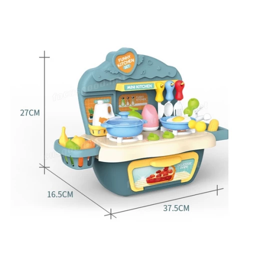 مجموعة ألعاب مطبخ ليتل شيف كوك المرحة 18 قطعة مع أصوات وأضواء واقعية للأطفال - Little chef - Image 5
