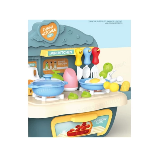 مجموعة ألعاب مطبخ ليتل شيف كوك المرحة 18 قطعة مع أصوات وأضواء واقعية للأطفال - Little chef - Image 2
