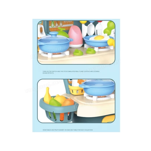 مجموعة ألعاب مطبخ ليتل شيف كوك المرحة 18 قطعة مع أصوات وأضواء واقعية للأطفال - Little chef - Image 3