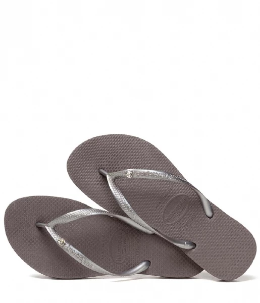 Havaianas Slim Crystal Glamour Sw Steel Grey 39/40 - هافياناس