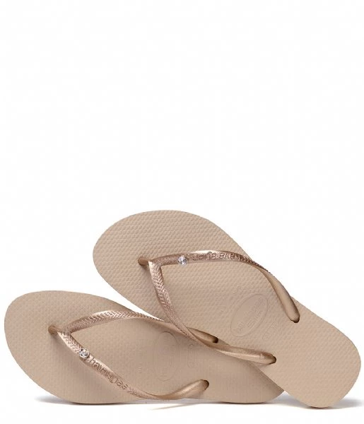 Havaianas Slim Crystal Glamour Sw Rose Gold/Metallic Rose Gold 37/38 - هافياناس