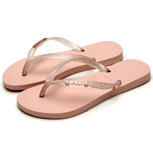 Havaianas Slim Logo Metallic Ballet Rose 39/40 - هافياناس
