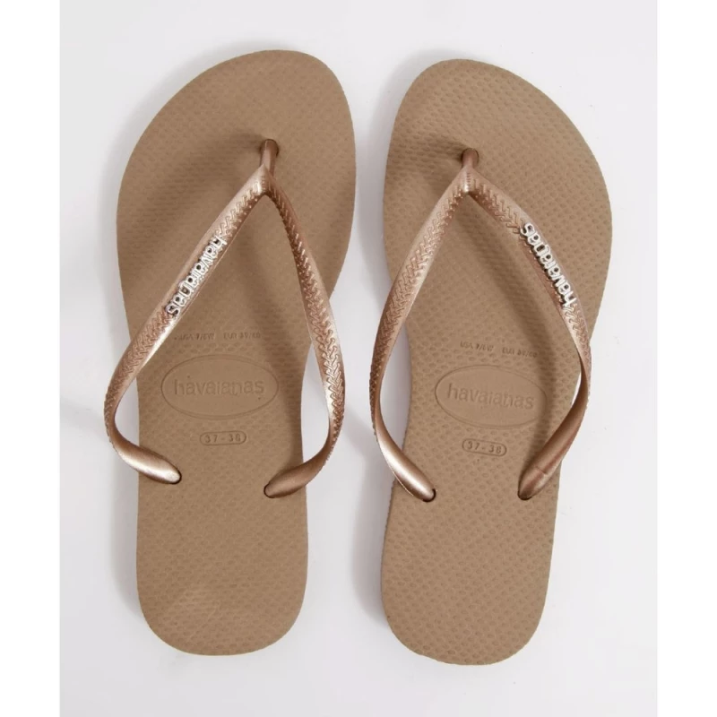 Havaianas Slim Logo Metallic Rose Gold/Rose Gold 39/40 - هافياناس