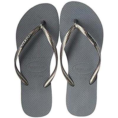 Havaianas Slim Logo Metallic Steel Grey/Rainbow Grey Glitter 39/40 Havaianas Slim Logo Metallic Steel Grey/Rainbow Grey Glitter 39/40