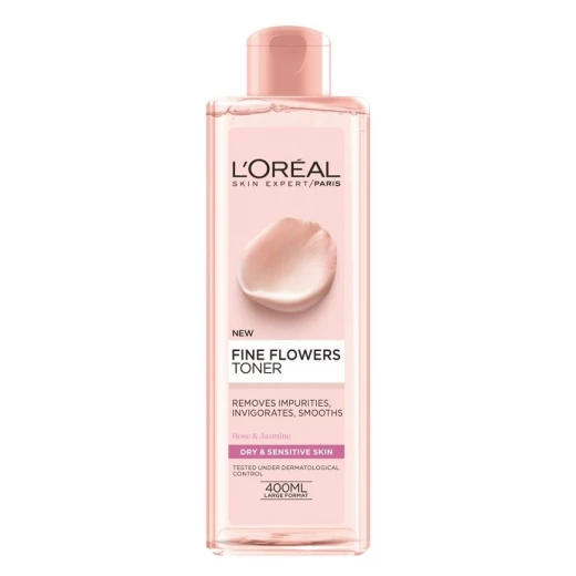L’oreal Paris Fine Flowers Toner Dry & Sensitive Skin, 400 ml L’oreal Paris Fine Flowers Toner Dry & Sensitive Skin, 400 ml