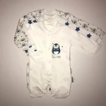 Necix's 3 Overall Set, Nay Blue & White for Newborns