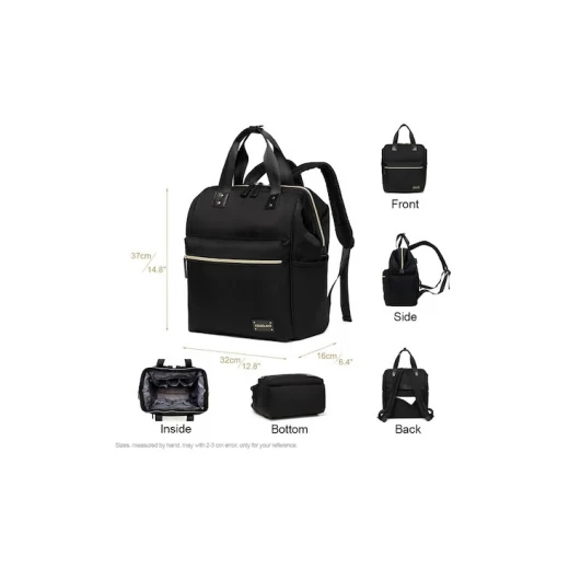ColorLand Zara Unisex Baby Diaper school Backpack water Resistant (Black) - كولورلاند - Image 4