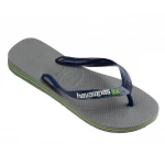 Havaianas Brasil Logo Steel Grey/Navy Blue 39/40 - هافياناس