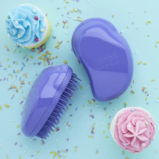 Tangle Teezer Thick and Curly Detangling Hairbrush, Lilac Fondant - تانجل تيزر - Image 4