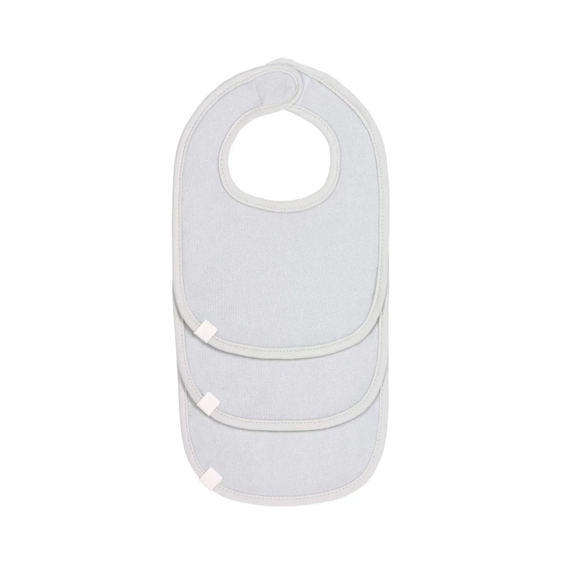 Lassig Newborn Bibs Plain- Grey - لاسيج