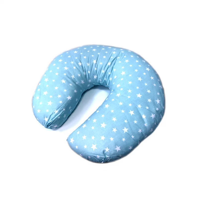 Baby baba Nursing Pillow, Blue with Stars - بيبي بابا