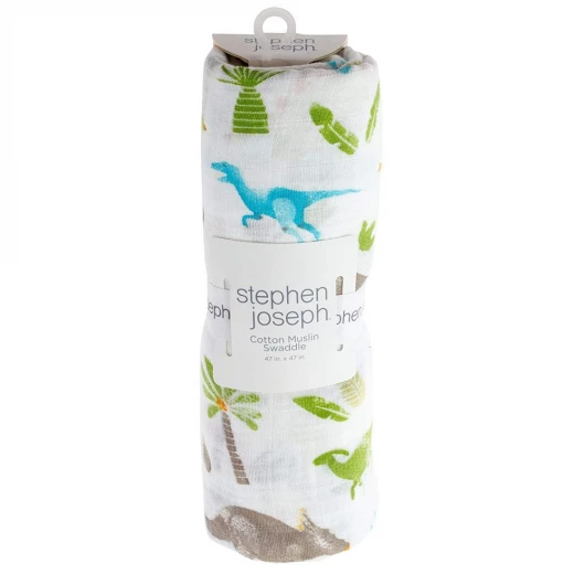 Stephen Joseph Muslin Blanket, Dinosaurs - ستيفن جوزيف - Image 3