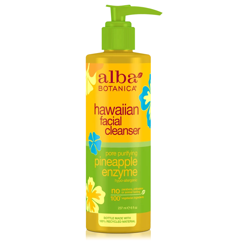 Alba Botanica Hawaiian Enzyme Face Cleanser, Pineapple, 237 ml - ألبا
